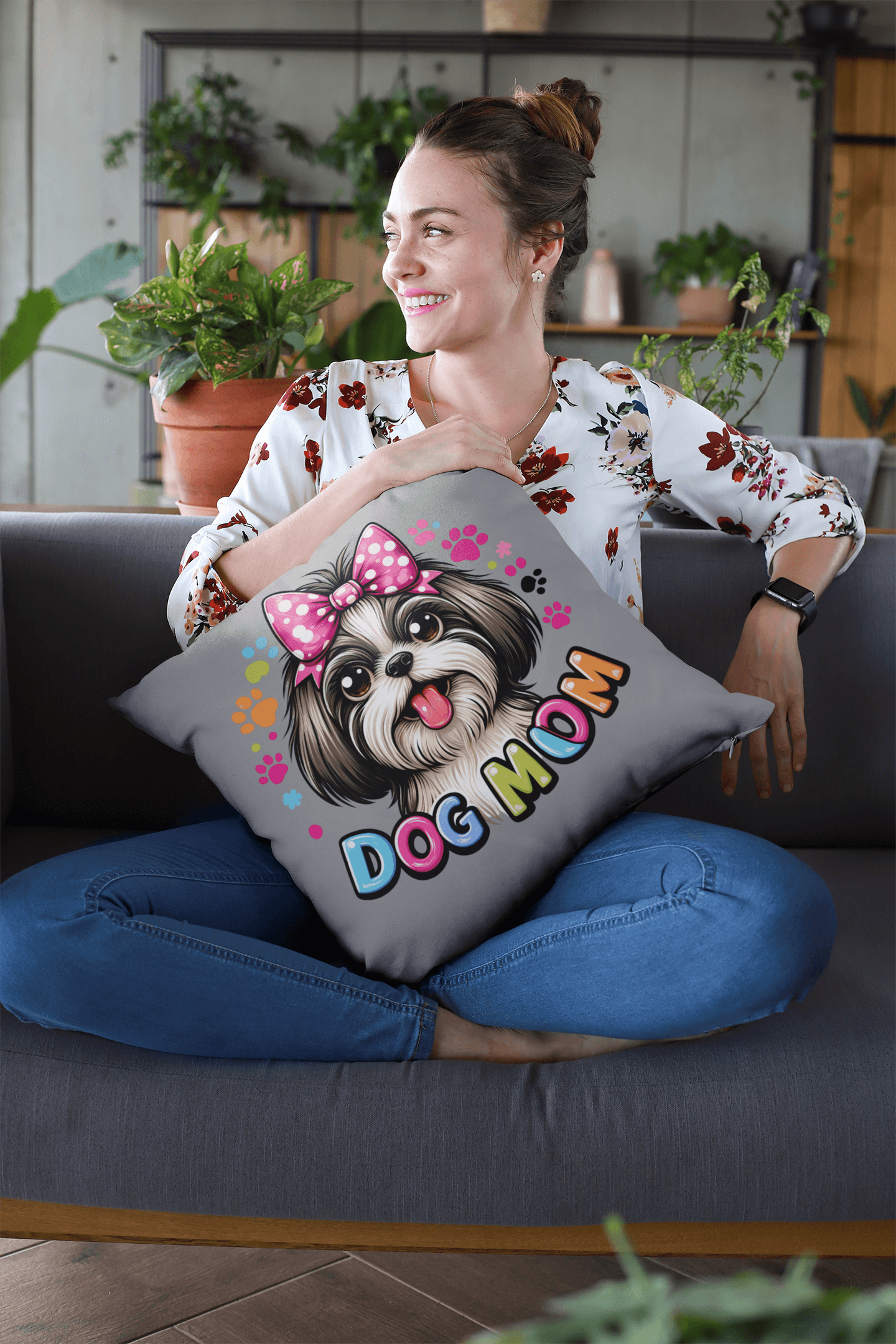 Shih Tzu Dog Mom Pillow - Shih Tzu Gifts