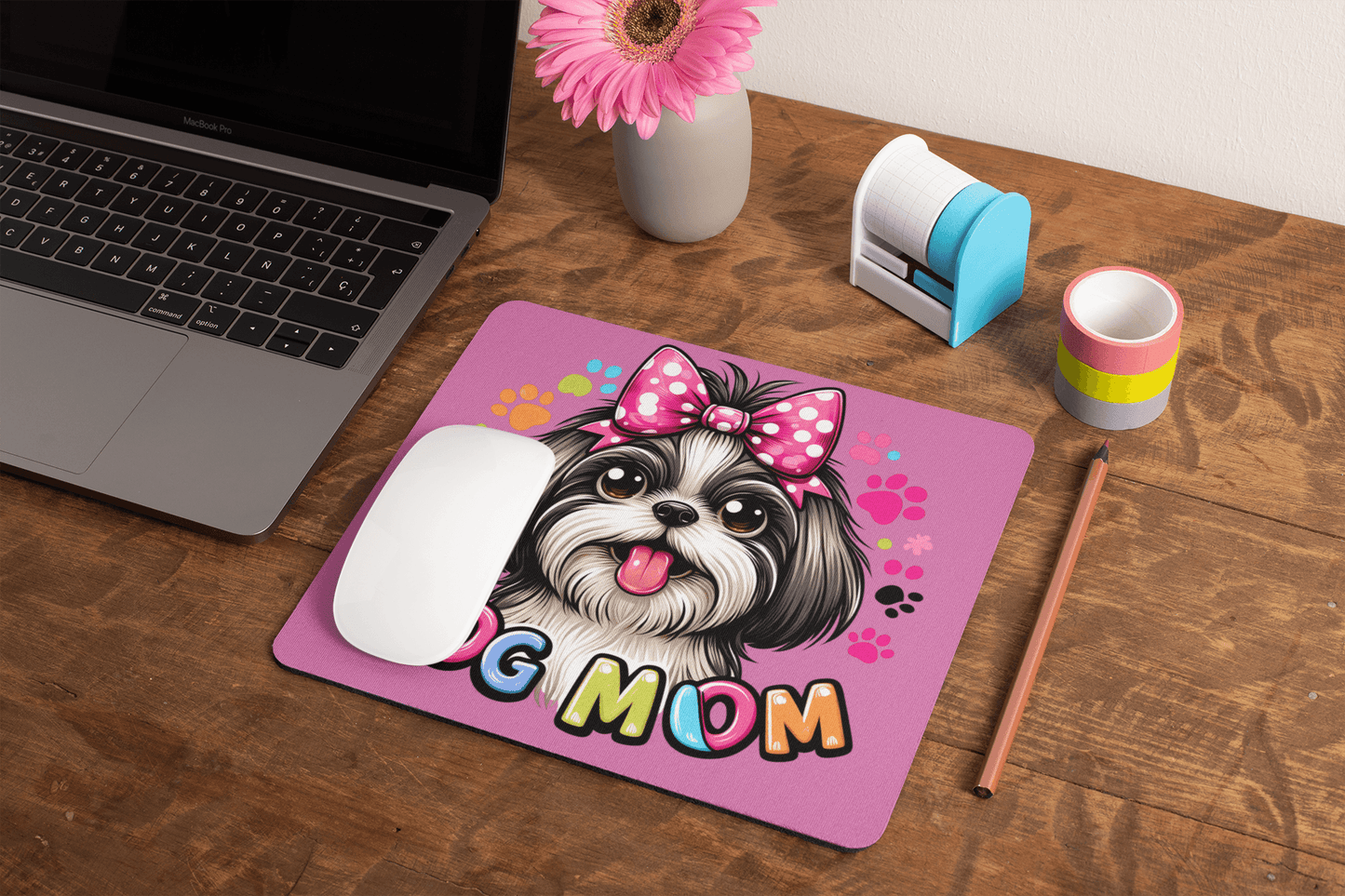 Shih Tzu Dog Mom Mouse Pad - Shih Tzu Gifts