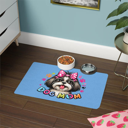 Shih Tzu Dog Mom Pet Food Mat - Shih Tzu Gifts