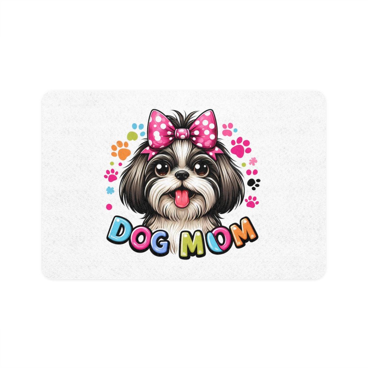 Shih Tzu Dog Mom Pet Food Mat - Shih Tzu Gifts