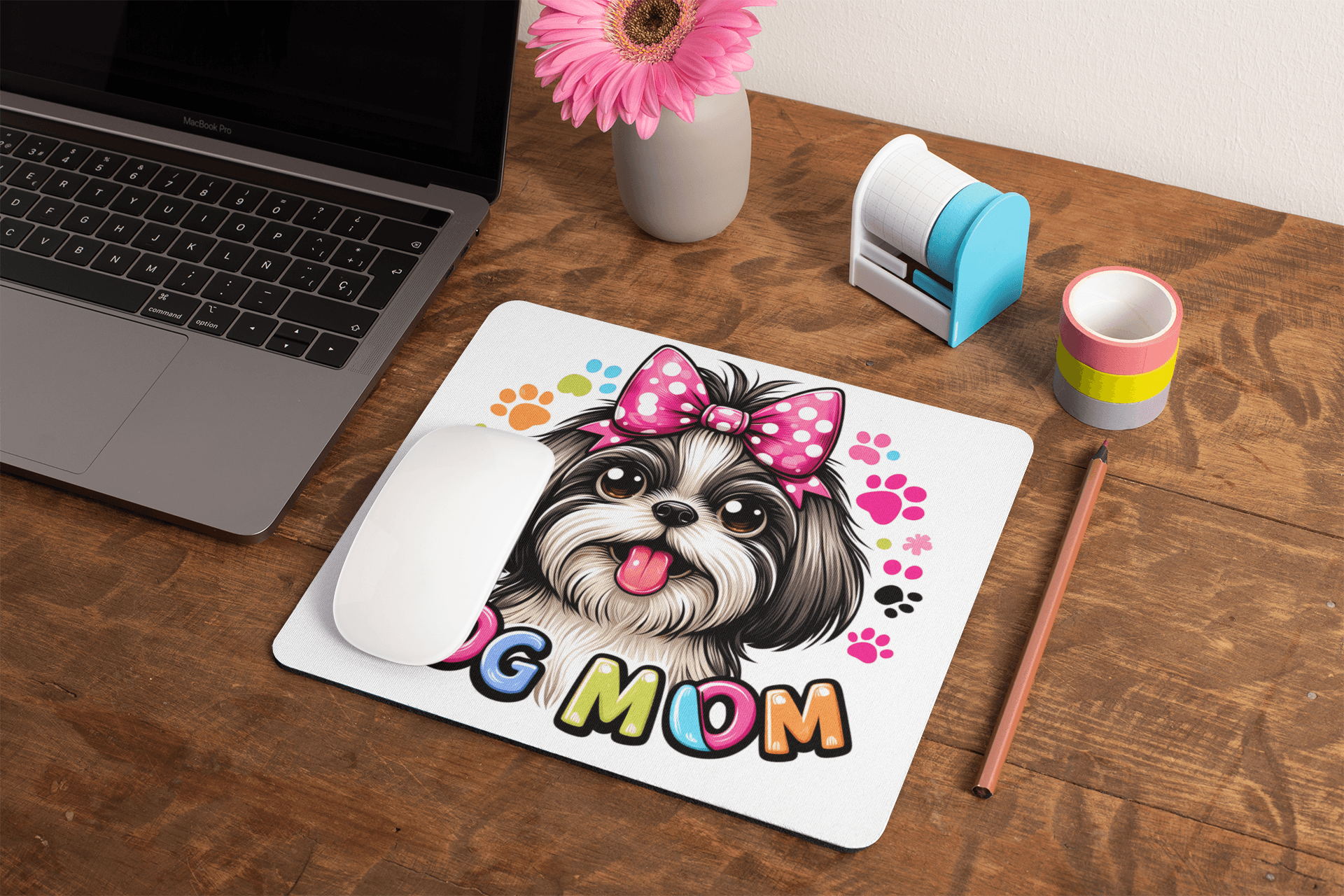 Shih Tzu Dog Mom Mouse Pad - Shih Tzu Gifts