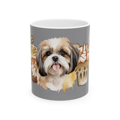 Shih Tzu With Ice Coffee Ceramic Mug - Shih Tzu Gifts