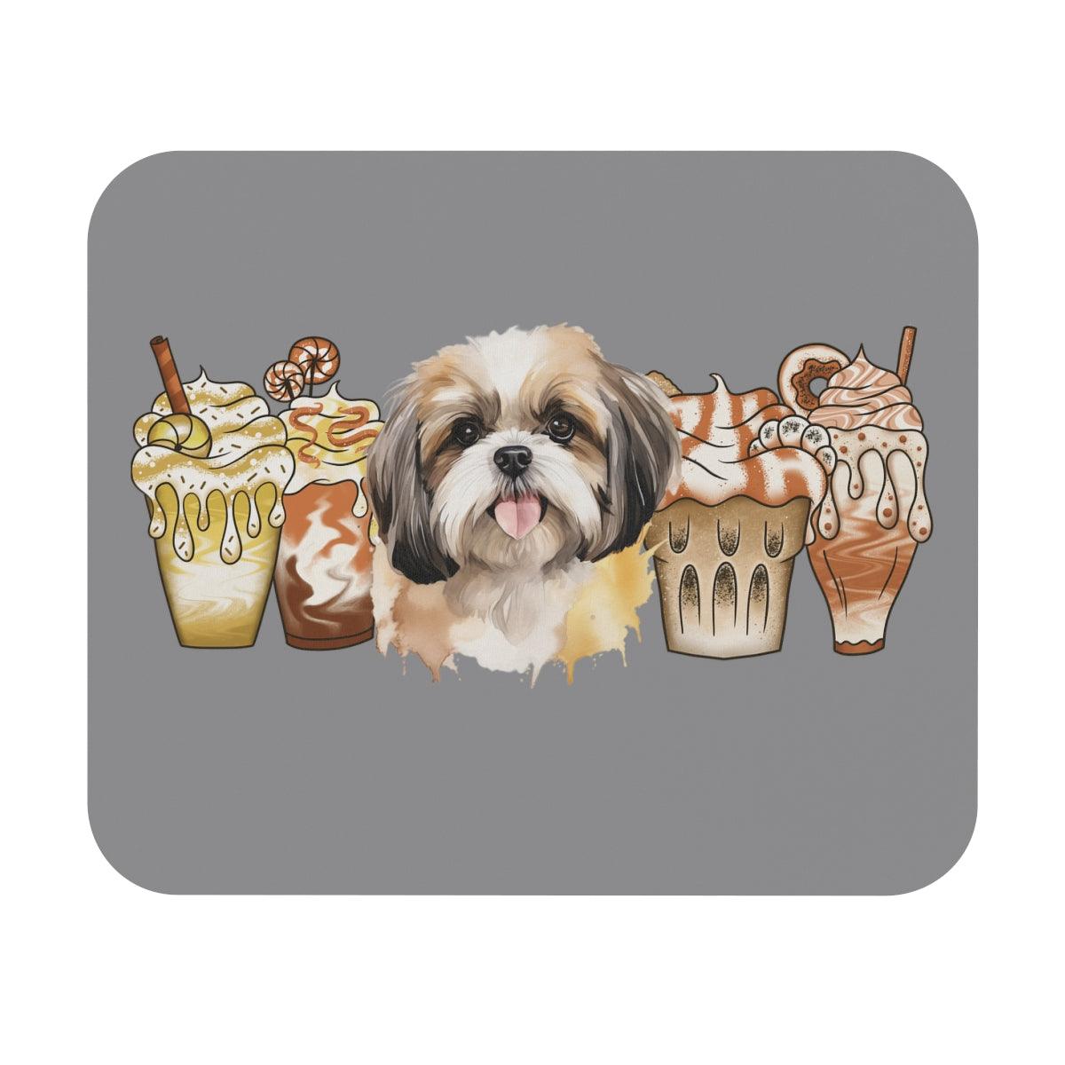 Shih Tzu With Ice Coffee Mouse Pad - Shih Tzu Gifts