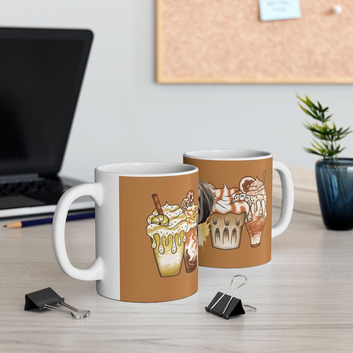 Shih Tzu With Ice Coffee Ceramic Mug - Shih Tzu Gifts