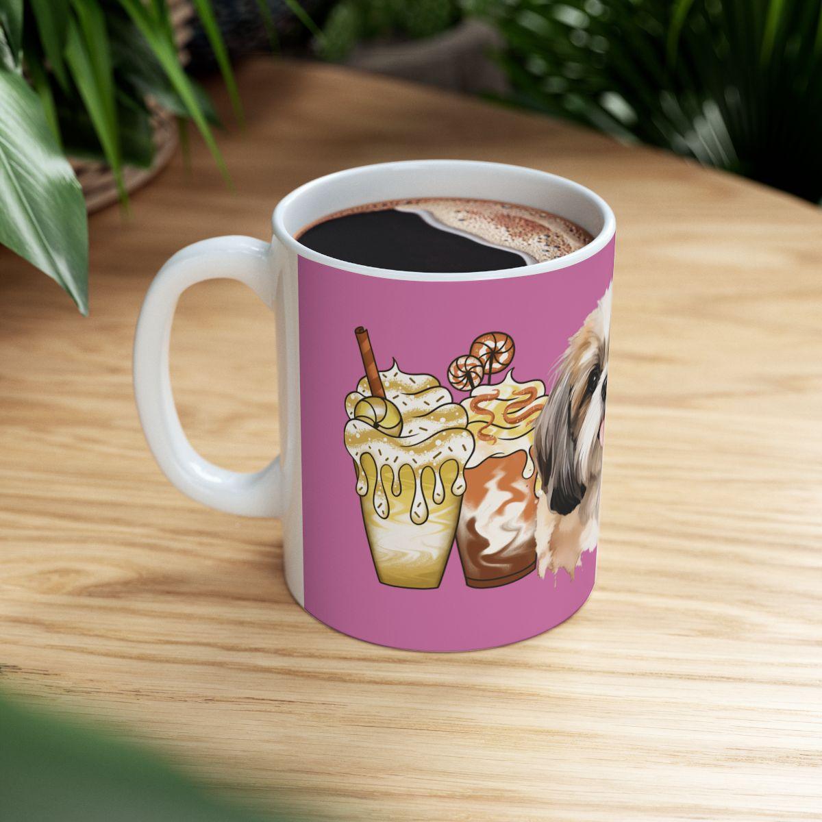 Shih Tzu With Ice Coffee Ceramic Mug - Shih Tzu Gifts