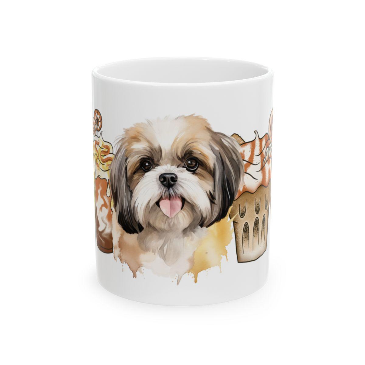 Shih Tzu With Ice Coffee Ceramic Mug - Shih Tzu Gifts