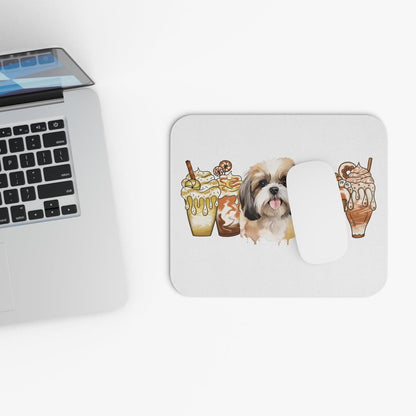 Shih Tzu With Ice Coffee Mouse Pad - Shih Tzu Gifts