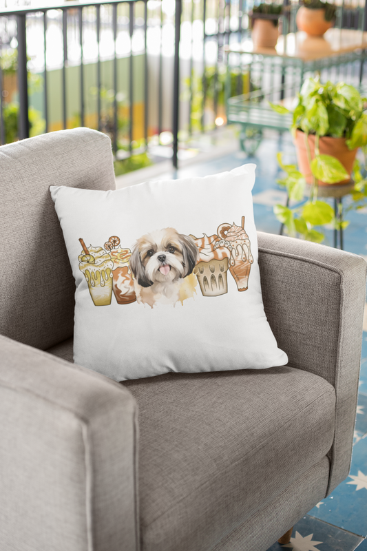 Shih Tzu With Ice Coffee Pillow - Shih Tzu Gifts