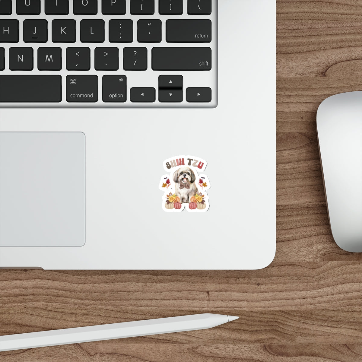 Shih Tzu In Fall Die-Cut Stickers