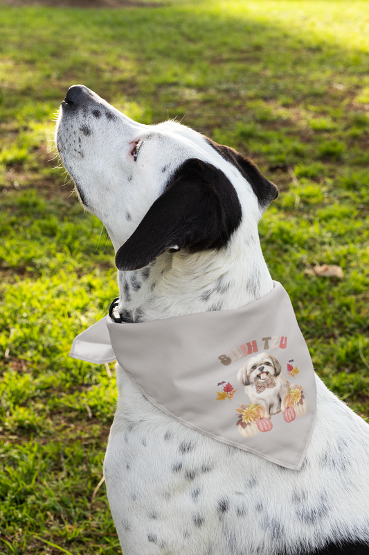 Shih Tzu In Fall Pet Bandana