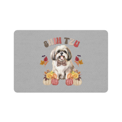 Shih Tzu In Fall Pet Food Mat - Shih Tzu Gifts