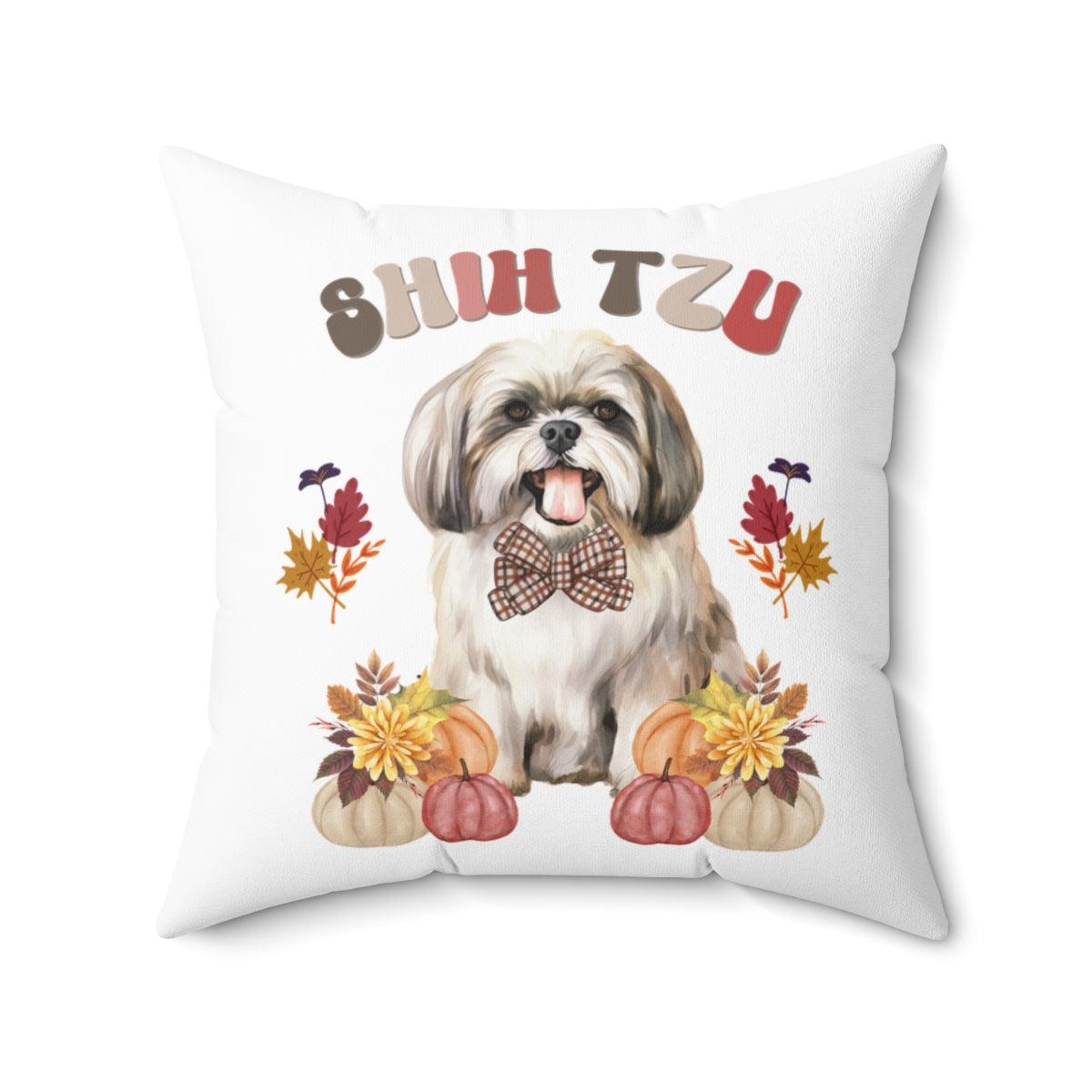 Shih Tzu In Fall Pillow - Shih Tzu Gifts