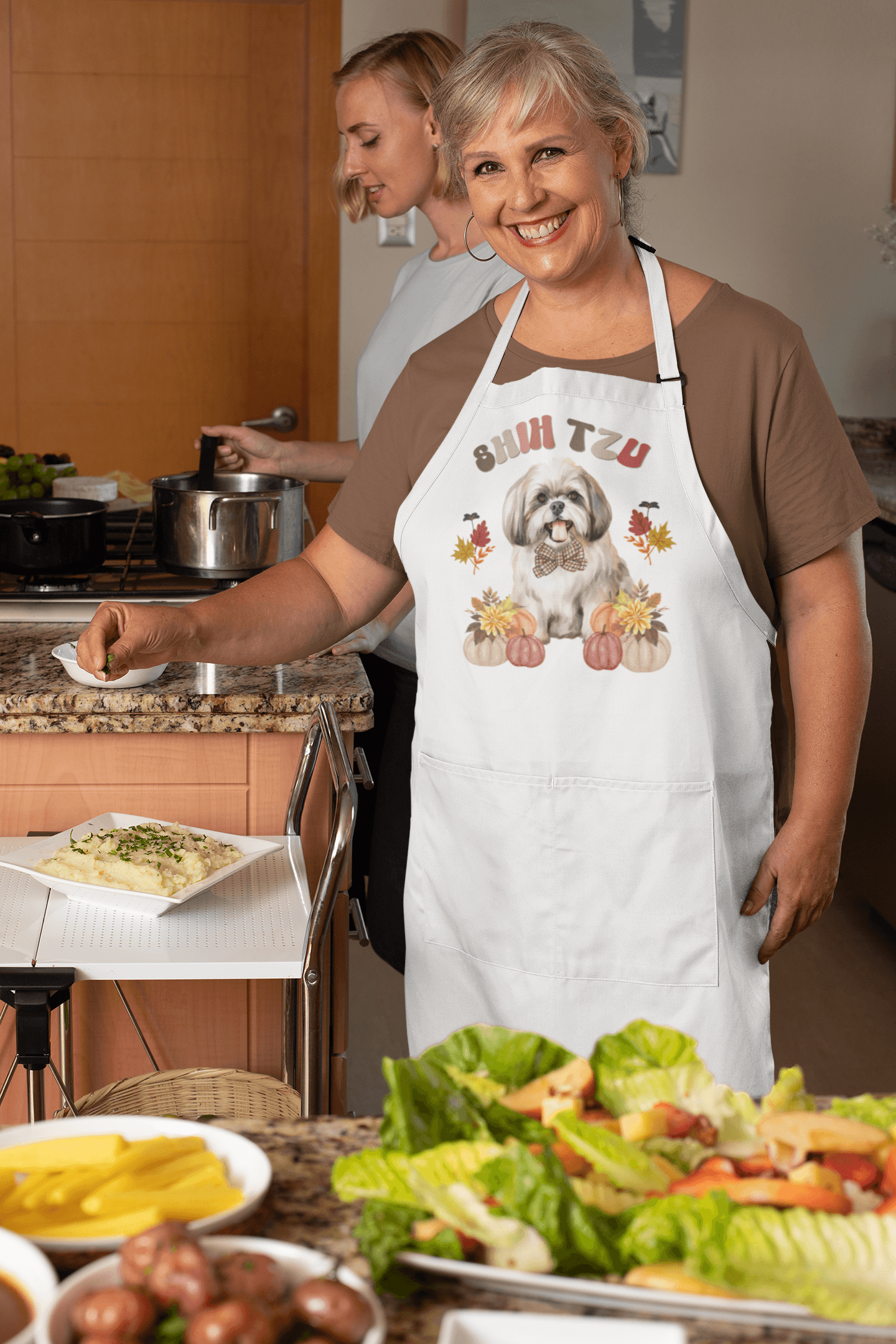 Shih Tzu In Fall Apron - Shih Tzu Gifts