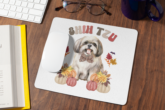 Shih Tzu In Fall Mouse Pad