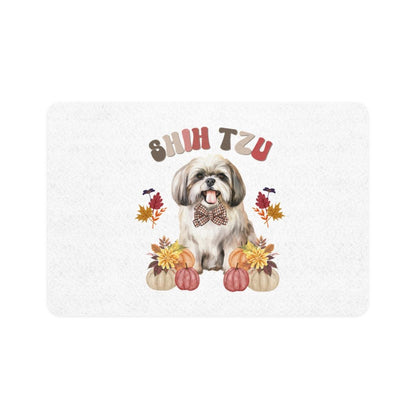 Shih Tzu In Fall Pet Food Mat - Shih Tzu Gifts