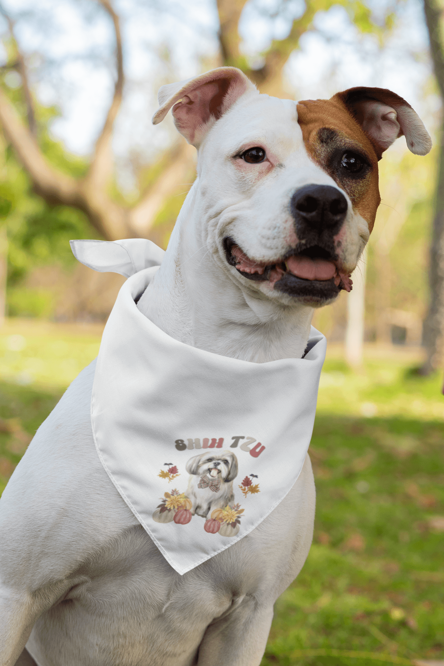 Shih Tzu In Fall Pet Bandana - Shih Tzu Gifts