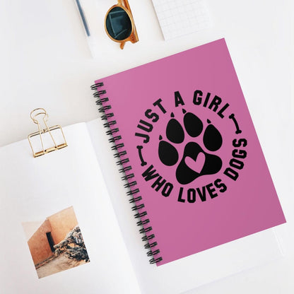 Just a Girl Who Loves Dogs Spiral Notebook