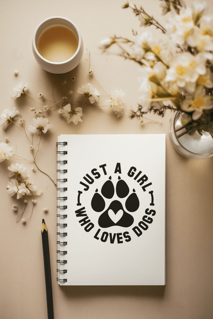 Just a Girl Who Loves Dogs Spiral Notebook