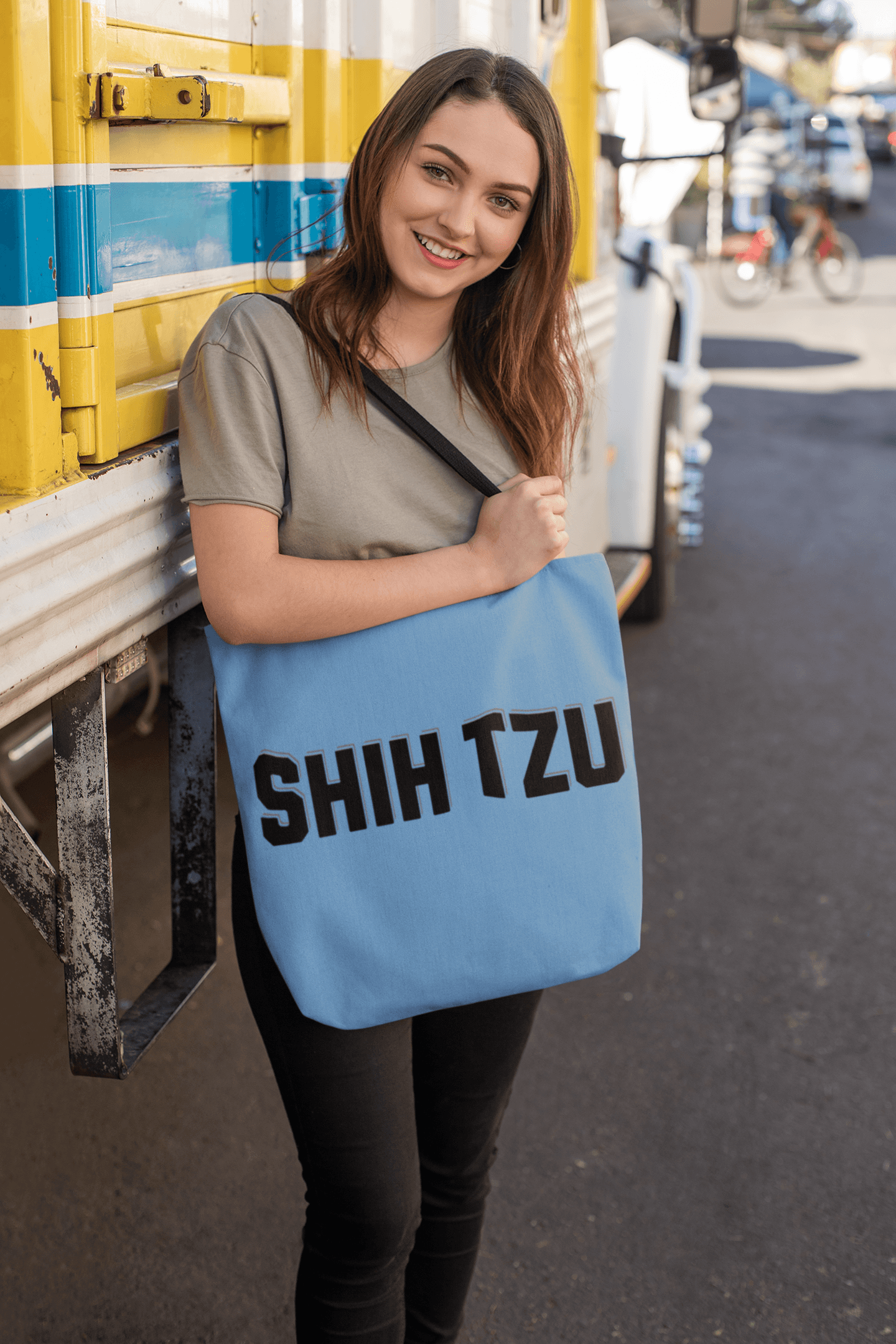 Shih Tzu Text Tote Bag - Stylish & Durable Gift for Shih Tzu Lovers