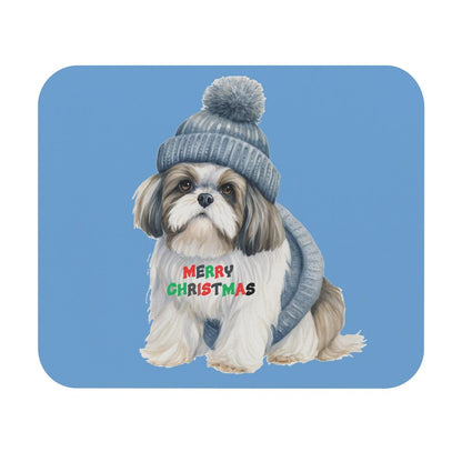 Merry Christmas Shih Tzu Mouse Pad – Perfect Gift for Shih Tzu Lovers - Shih Tzu Gifts