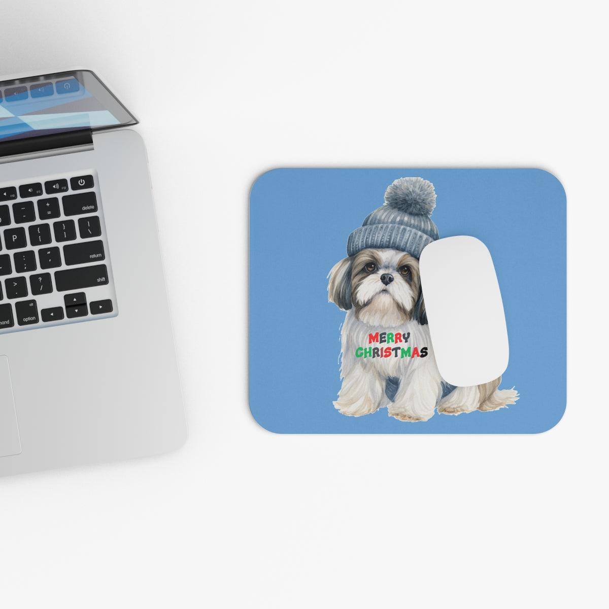 Merry Christmas Shih Tzu Mouse Pad – Perfect Gift for Shih Tzu Lovers - Shih Tzu Gifts