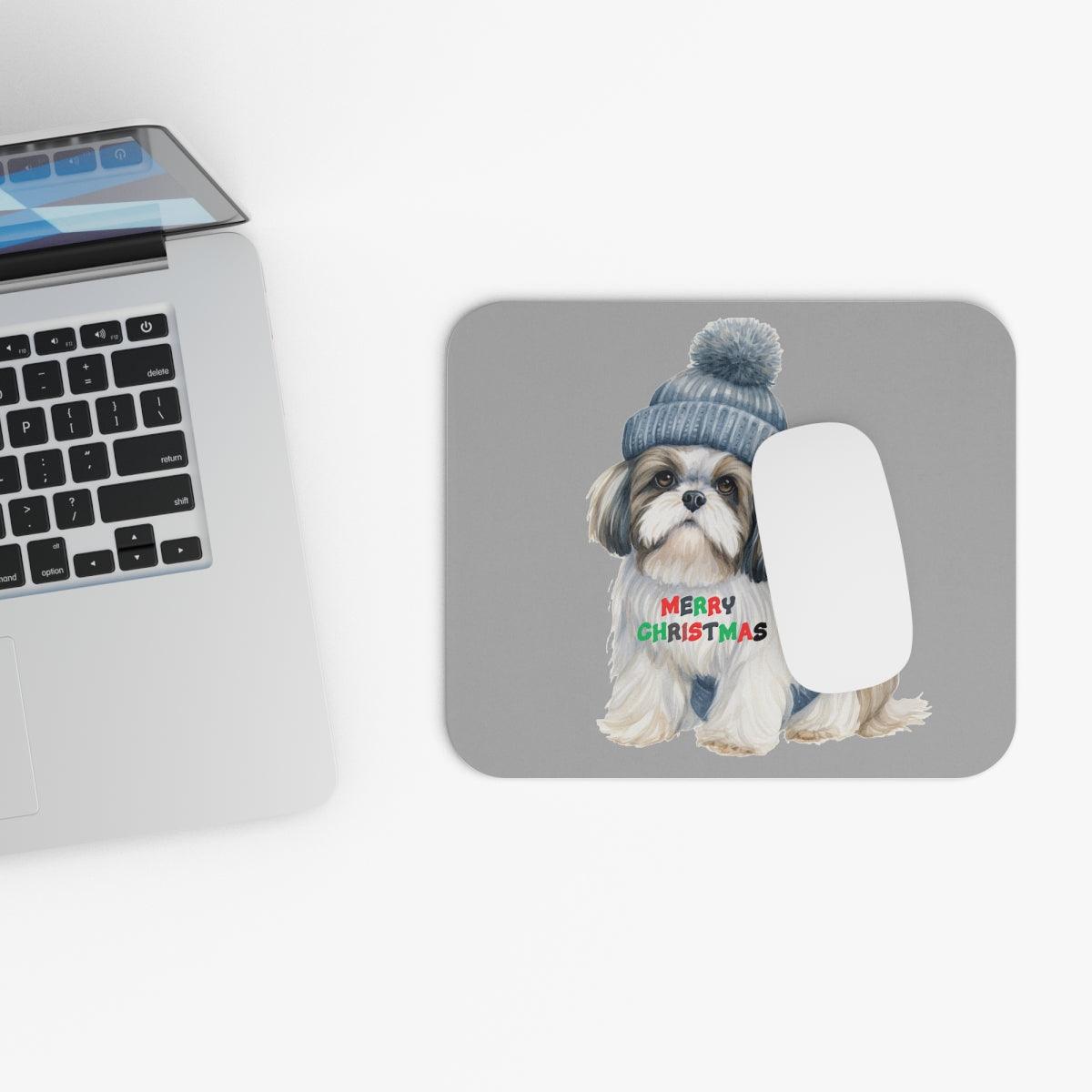 Merry Christmas Shih Tzu Mouse Pad – Perfect Gift for Shih Tzu Lovers - Shih Tzu Gifts