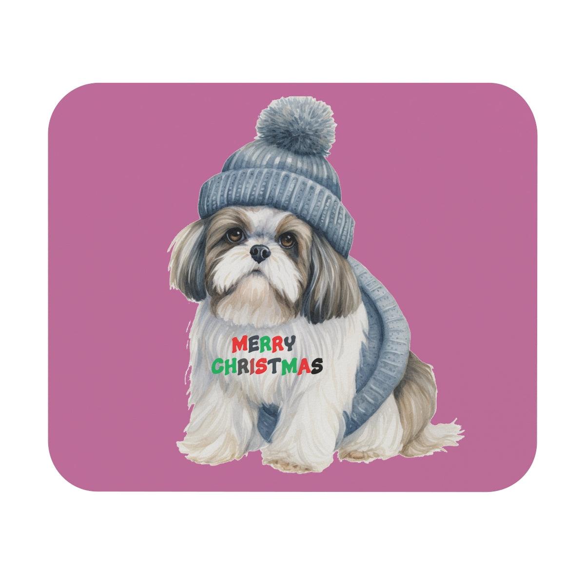 Merry Christmas Shih Tzu Mouse Pad – Perfect Gift for Shih Tzu Lovers - Shih Tzu Gifts