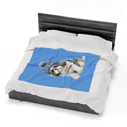 Cozy and Festive "Merry Christmas Shih Tzu" Blanket – Perfect Holiday Gift - Shih Tzu Gifts