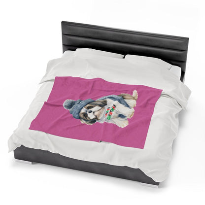 Cozy and Festive "Merry Christmas Shih Tzu" Blanket – Perfect Holiday Gift - Shih Tzu Gifts