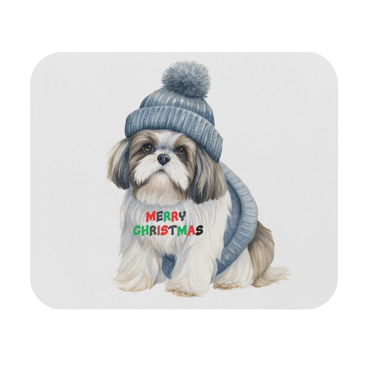 Merry Christmas Shih Tzu Mouse Pad – Perfect Gift for Shih Tzu Lovers - Shih Tzu Gifts