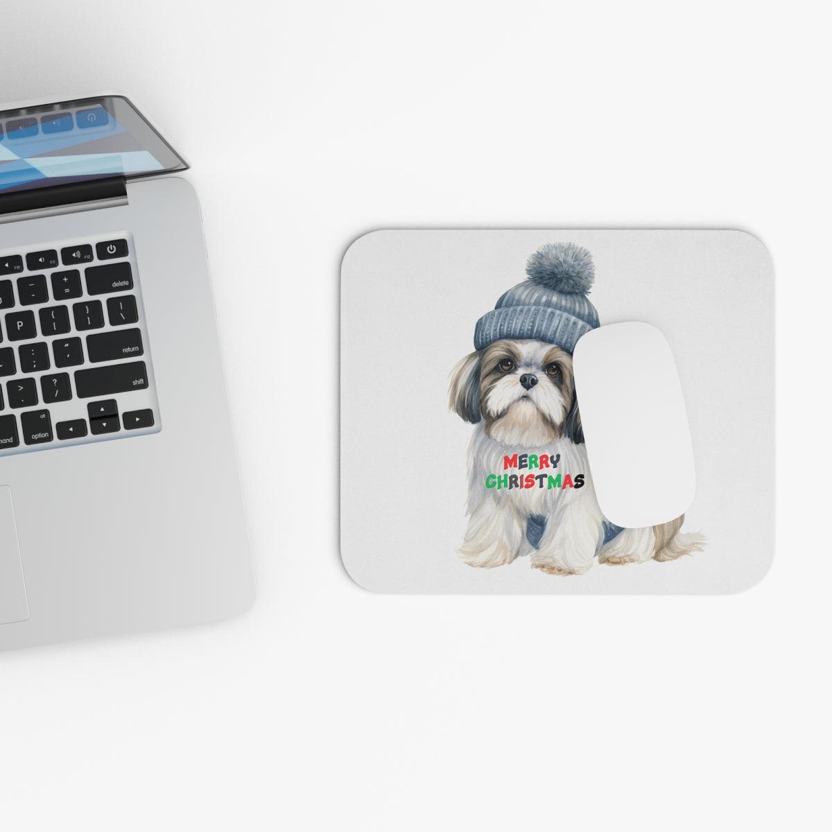 Merry Christmas Shih Tzu Mouse Pad – Perfect Gift for Shih Tzu Lovers - Shih Tzu Gifts