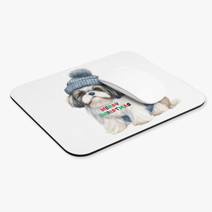 Merry Christmas Shih Tzu Mouse Pad – Perfect Gift for Shih Tzu Lovers - Shih Tzu Gifts