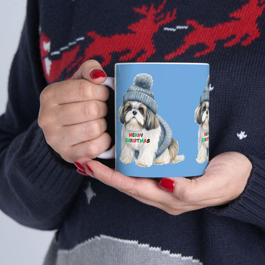 Merry Christmas Shih Tzu Mug – Festive Gift for Shih Tzu Lovers & Owners - Shih Tzu Gifts