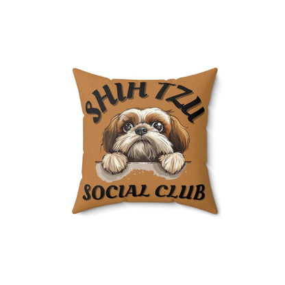 Shih Tzu Social Club Pillow - Shih Tzu Gifts