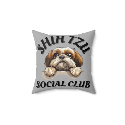 Shih Tzu Social Club Pillow - Shih Tzu Gifts