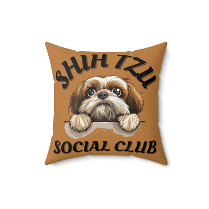 Shih Tzu Social Club Pillow - Shih Tzu Gifts