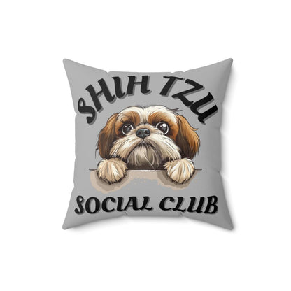 Shih Tzu Social Club Pillow - Shih Tzu Gifts