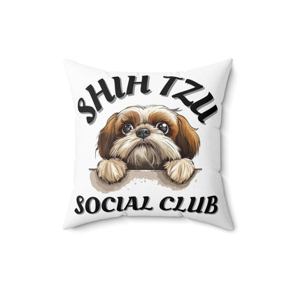 Shih Tzu Social Club Pillow - Shih Tzu Gifts