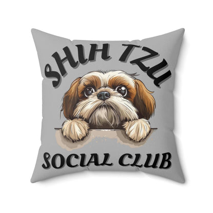 Shih Tzu Social Club Pillow - Shih Tzu Gifts