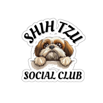 Shih Tzu Social Club Die-Cut Stickers - Shih Tzu Gifts