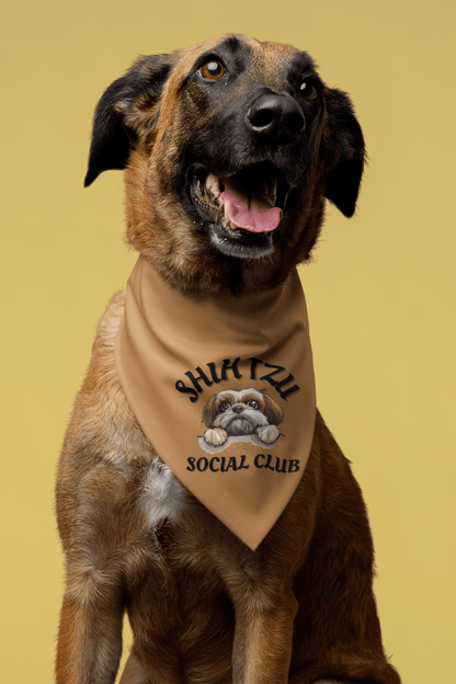 Shih Tzu Social Club Pet Bandana - Shih Tzu Gifts