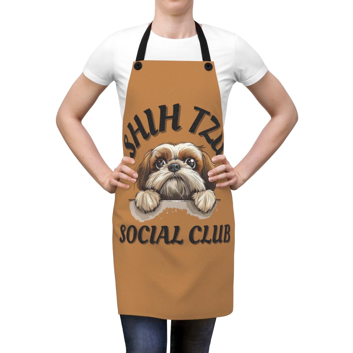 Shih Tzu Social Club Apron - Shih Tzu Gifts