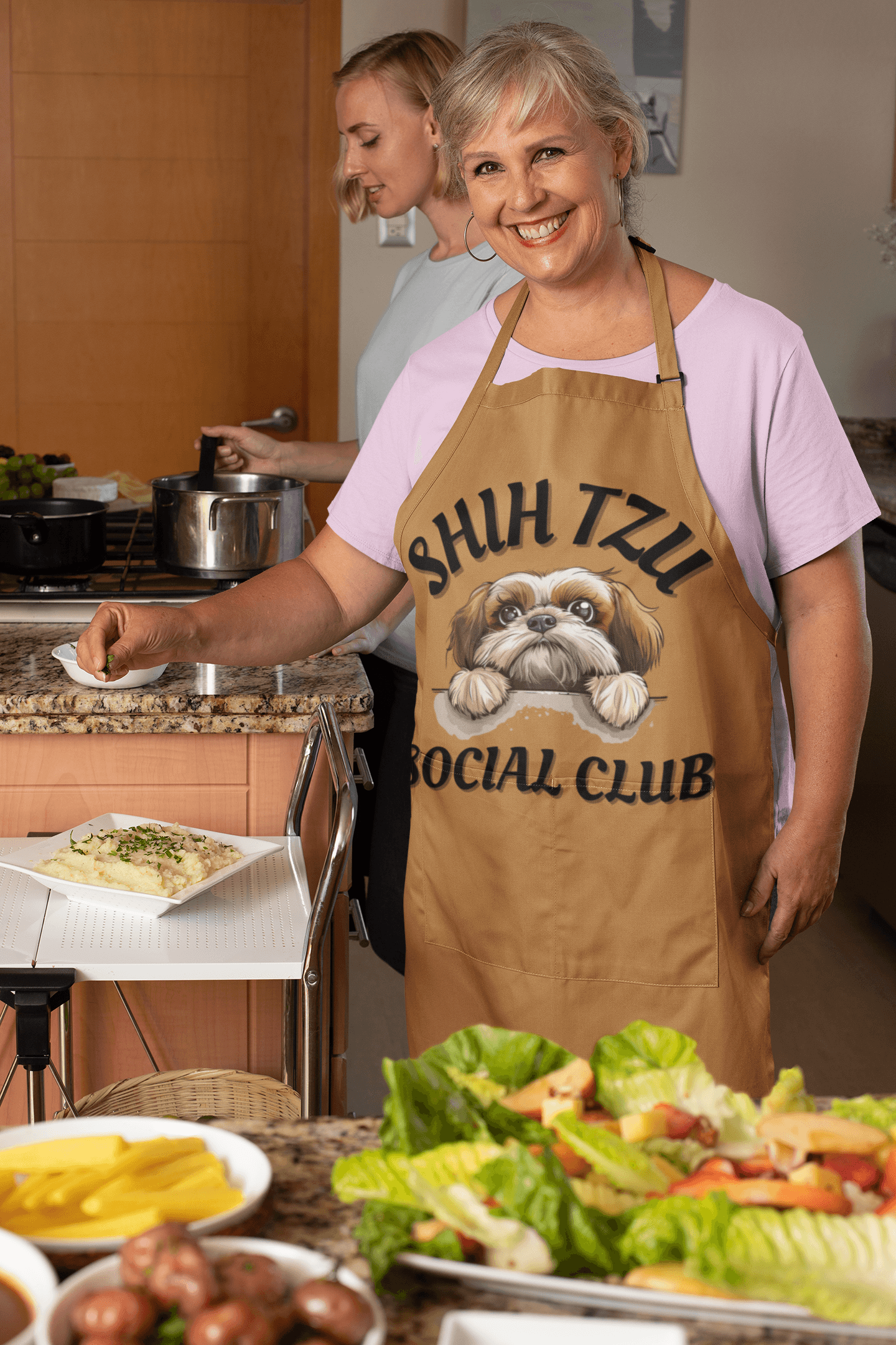 Shih Tzu Social Club Apron - Shih Tzu Gifts