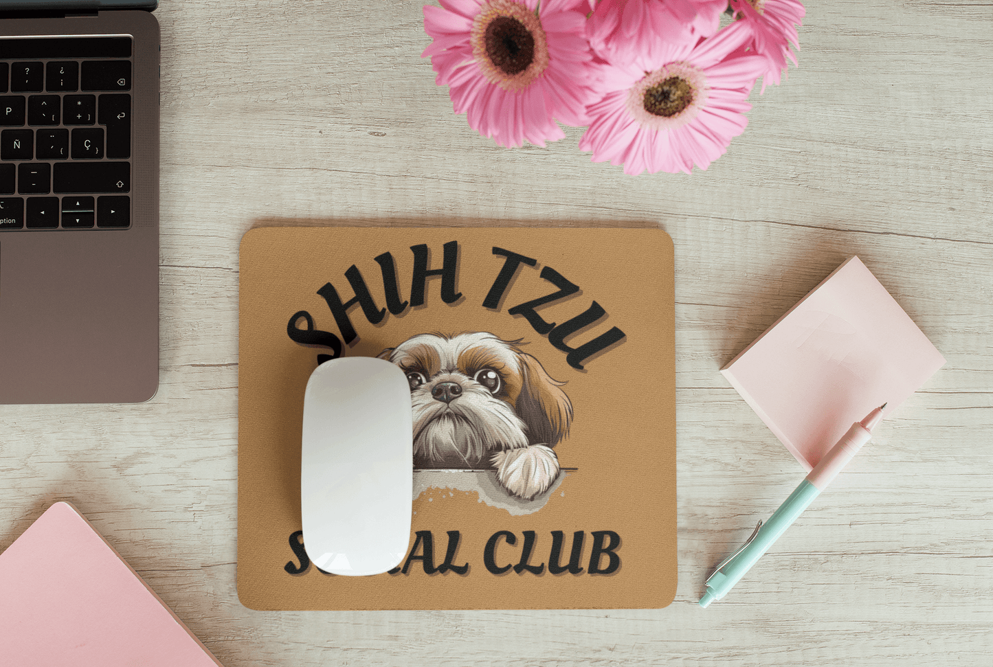 Shih Tzu Social Club Mouse Pad - Shih Tzu Gifts