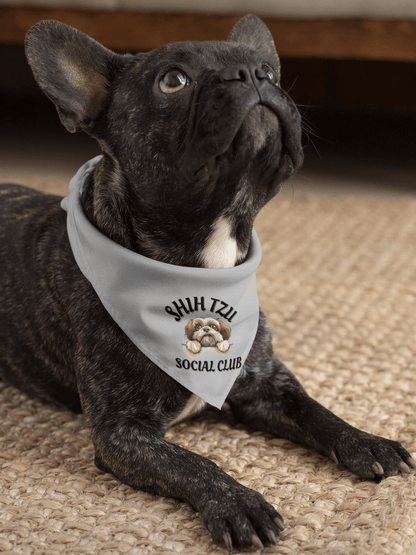 Shih Tzu Social Club Pet Bandana - Shih Tzu Gifts