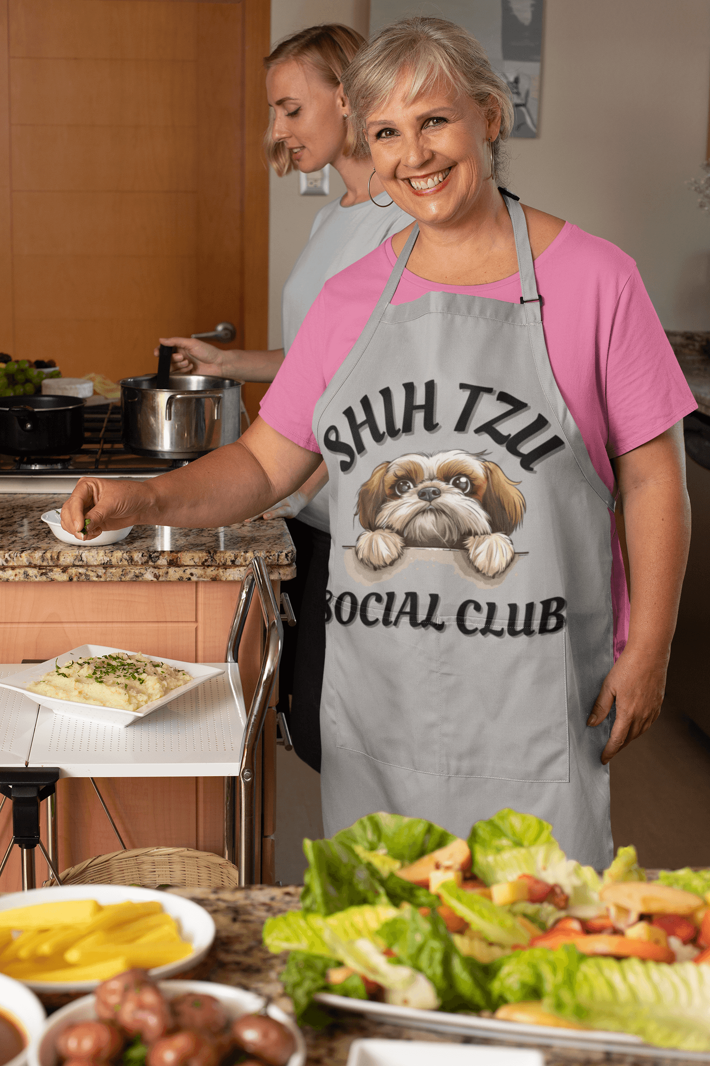 Shih Tzu Social Club Apron - Shih Tzu Gifts