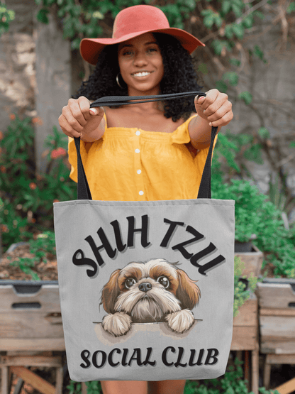 Shih Tzu Social Club Tote Bag - Shih Tzu Gifts