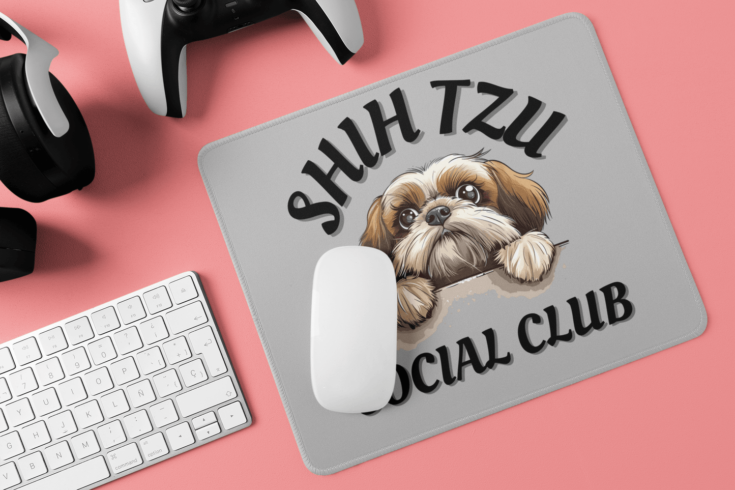 Shih Tzu Social Club Mouse Pad - Shih Tzu Gifts