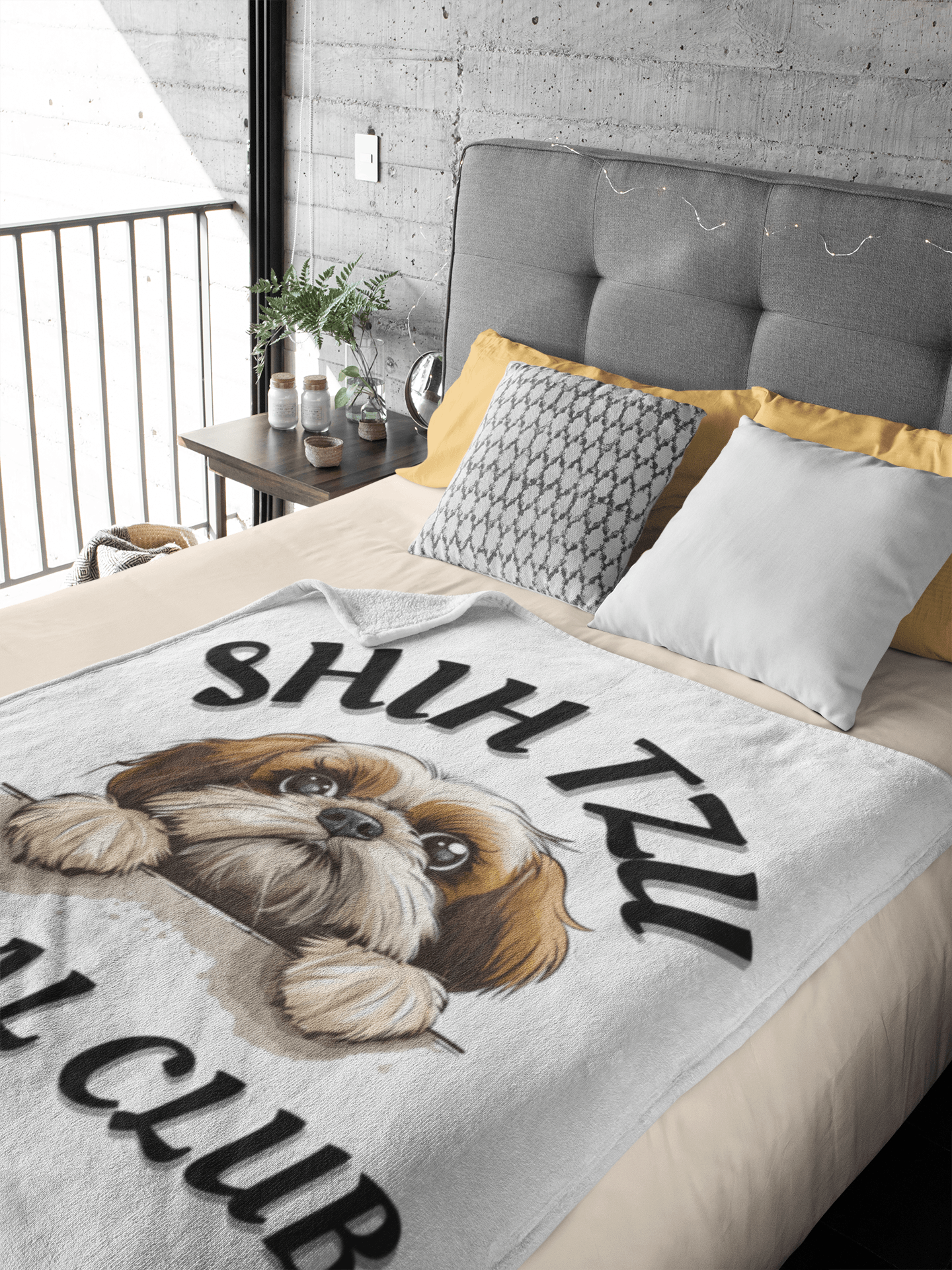 Shih Tzu Social Club Plush Blanket - Shih Tzu Gifts