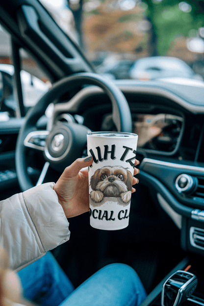 Shih Tzu Social Club Tumbler - Shih Tzu Gifts